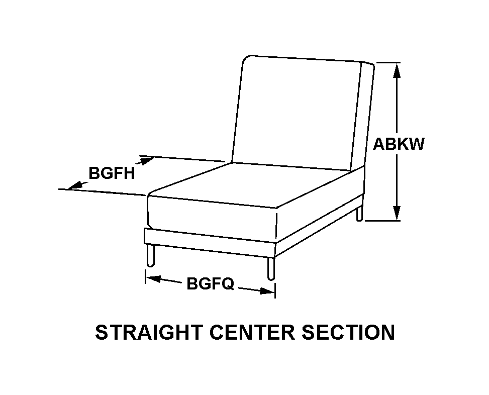 STRAIGHT CENTER SECTION style nsn 7105-00-634-1389