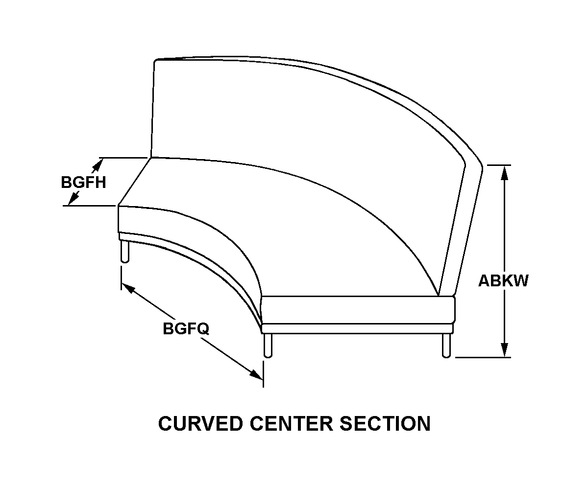 CURVED CENTER SECTION style nsn 7105-00-852-0162