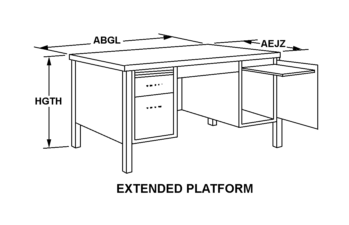 EXTENDED PLATFORM style nsn 7110-00-270-9837