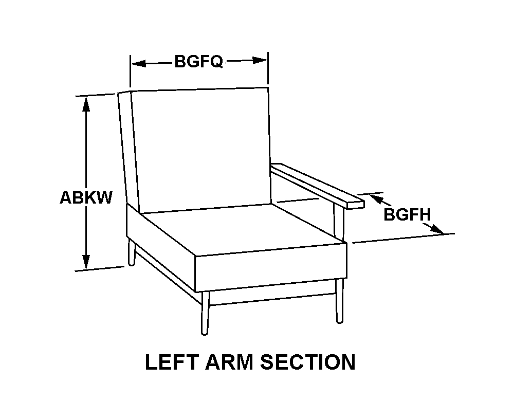 LEFT ARM SECTION style nsn 7105-00-975-3260