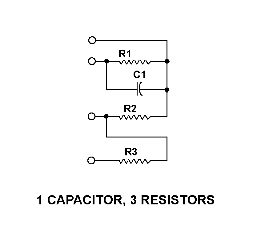 1 CAPACITOR, 3 RESISTORS style nsn 5915-00-782-4957