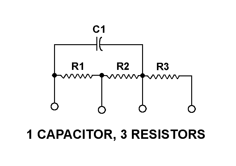 1 CAPACITOR, 3 RESISTORS style nsn 5915-01-332-3448