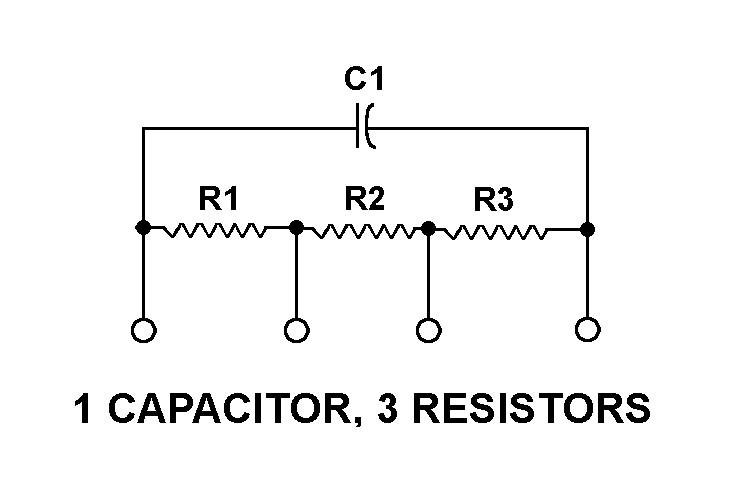 1 CAPACITOR, 3 RESISTORS style nsn 5915-00-782-4957