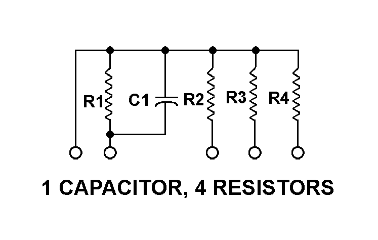 1 CAPACITOR, 4 RESISTORS style nsn 5915-00-844-0470