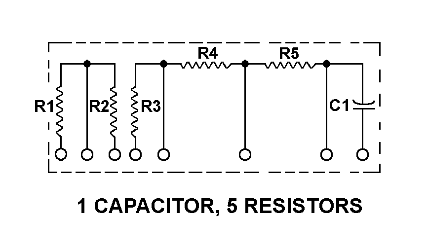 1 CAPACITOR, 5 RESISTORS style nsn 5915-01-331-4107