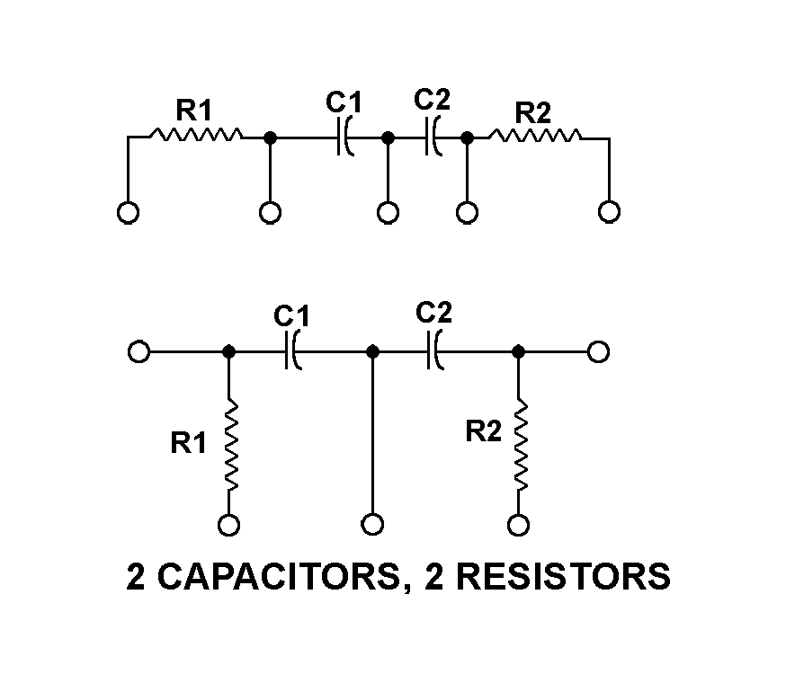 2 CAPACITORS, 2 RESISTORS style nsn 5915-00-933-2638