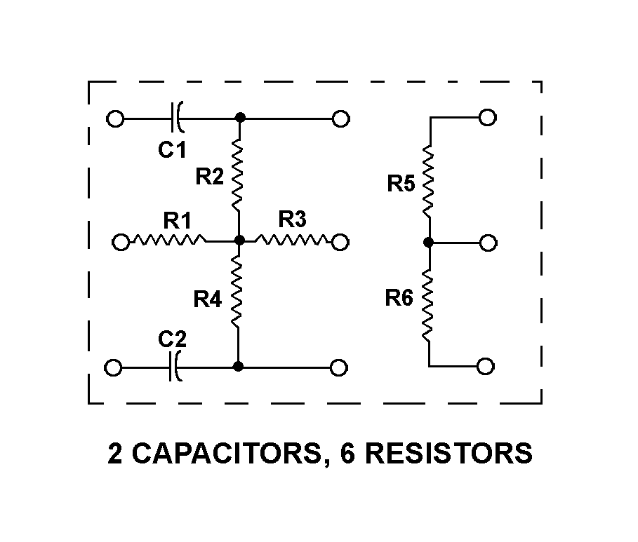 2 CAPACITORS, 6 RESISTORS style nsn 5915-00-501-3469