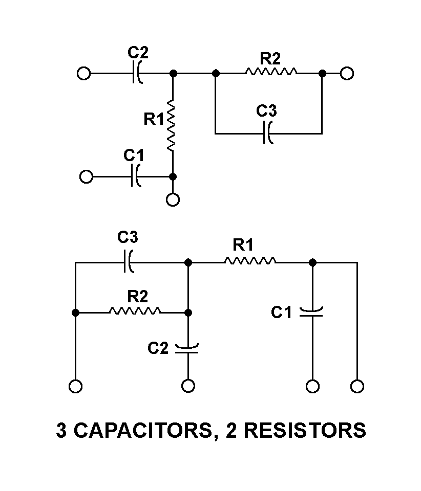 3 CAPACITORS, 2 RESISTORS style nsn 5915-01-314-6404