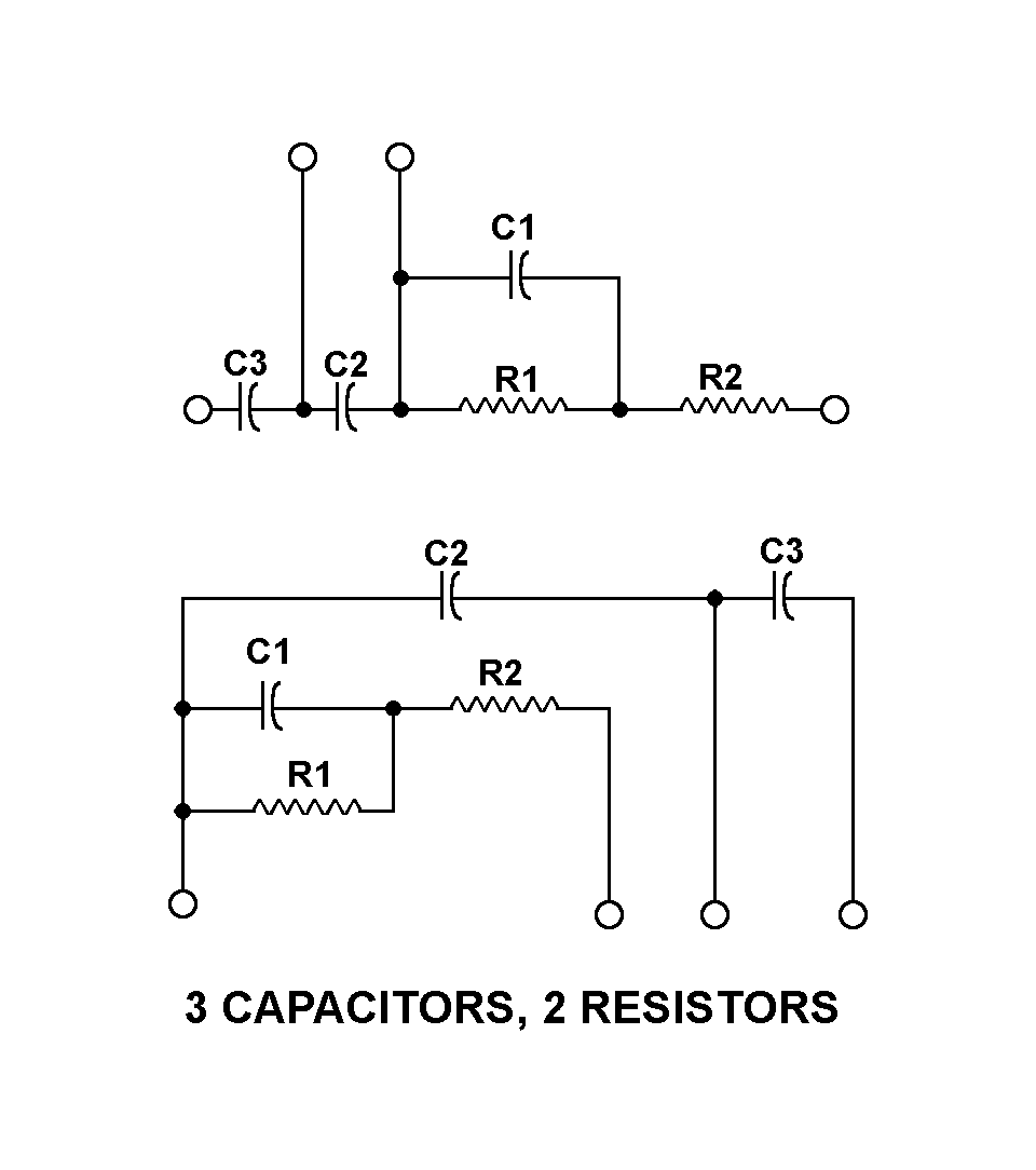 3 CAPACITORS, 2 RESISTORS style nsn 5915-01-314-6404