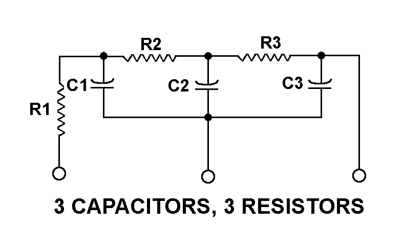 3 CAPACITORS, 3 RESISTORS style nsn 5915-01-236-1107