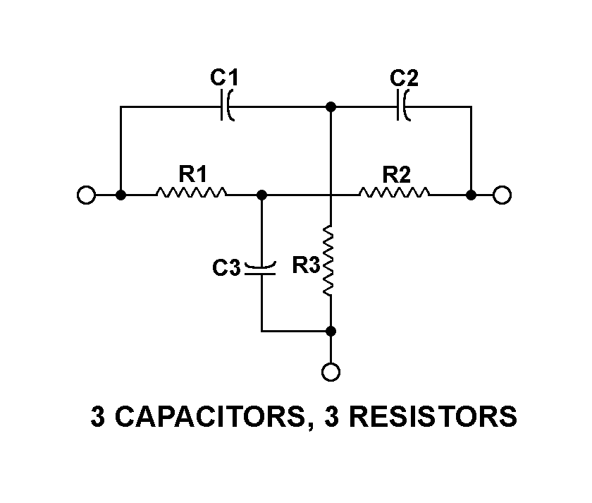 3 CAPACITORS, 3 RESISTORS style nsn 5915-01-236-1107