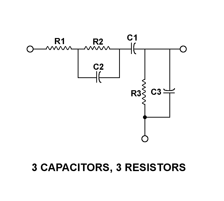 3 CAPACITORS, 3 RESISTORS style nsn 5915-01-376-3123