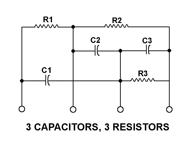 3 CAPACITORS, 3 RESISTORS style nsn 5915-01-376-3123