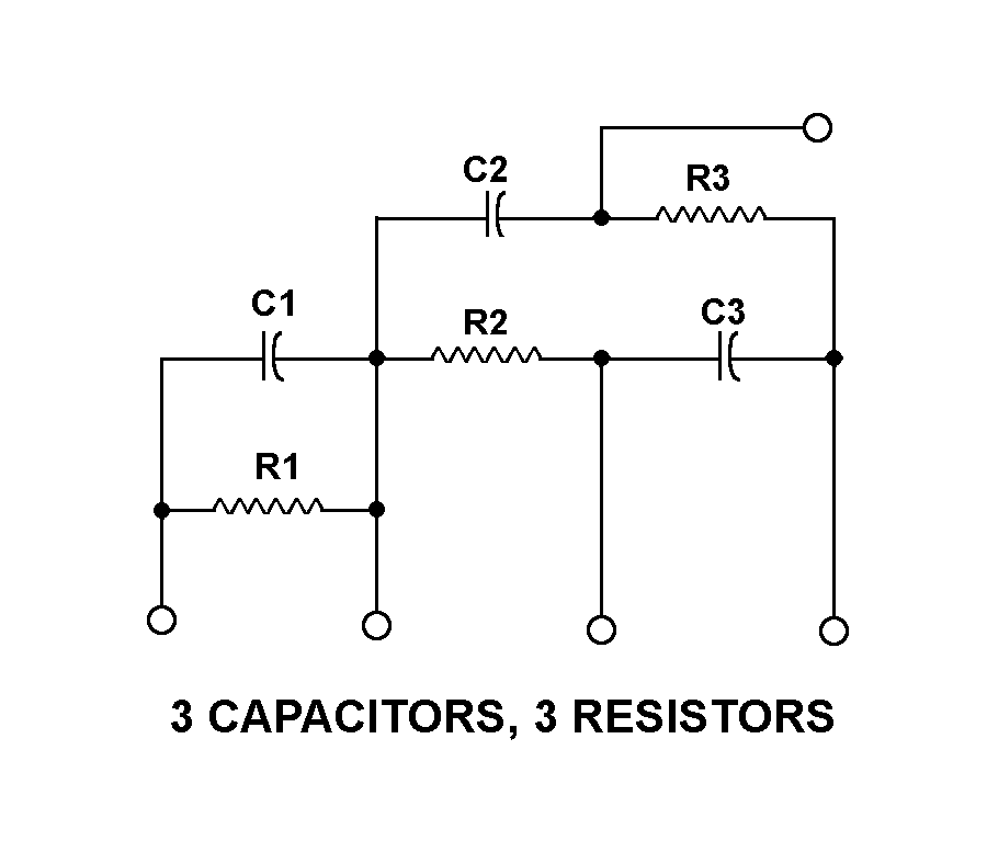 3 CAPACITORS, 3 RESISTORS style nsn 5915-01-376-3123