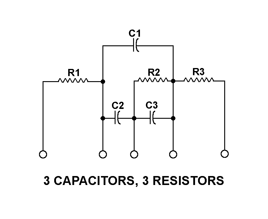 3 CAPACITORS, 3 RESISTORS style nsn 5915-01-376-3123