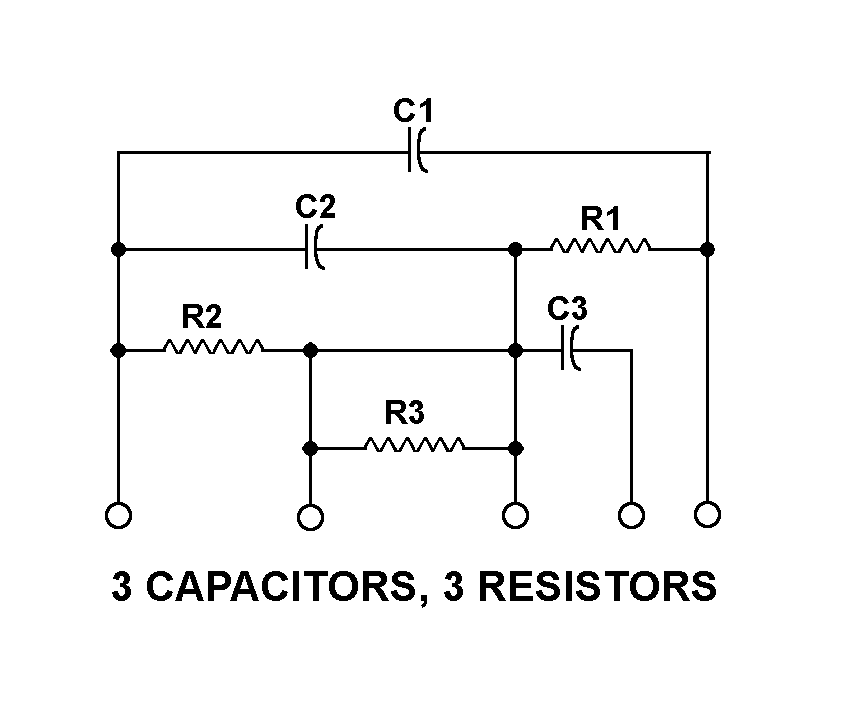 3 CAPACITORS, 3 RESISTORS style nsn 5915-01-356-8595