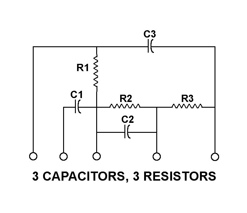 3 CAPACITORS, 3 RESISTORS style nsn 5915-00-497-9193