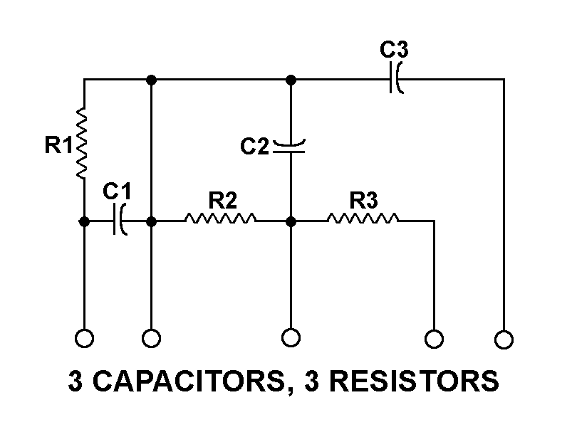 3 CAPACITORS, 3 RESISTORS style nsn 5915-01-236-1107