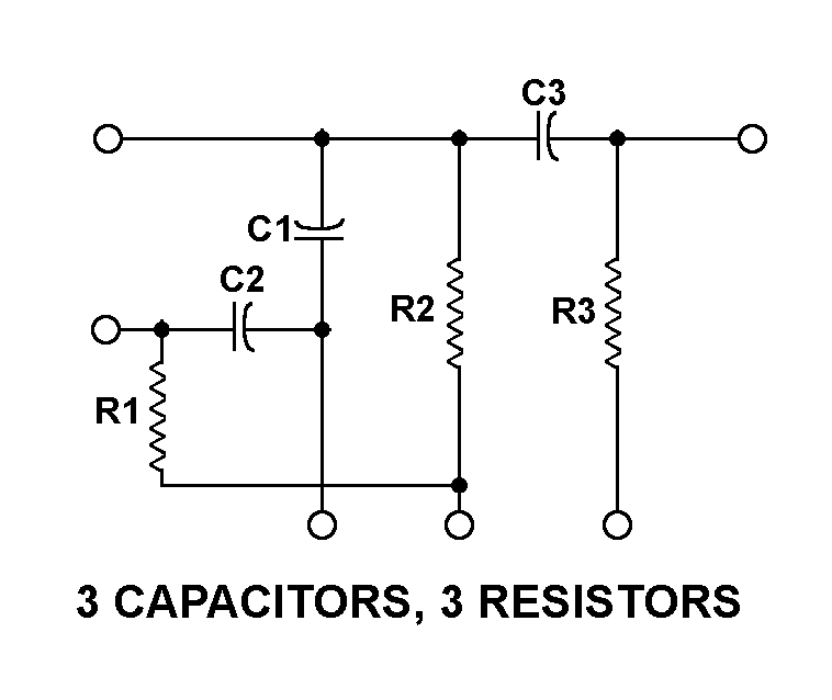 3 CAPACITORS, 3 RESISTORS style nsn 5915-00-497-9193