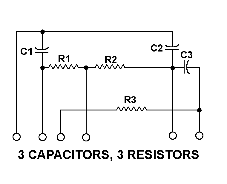 3 CAPACITORS, 3 RESISTORS style nsn 5915-01-356-8595