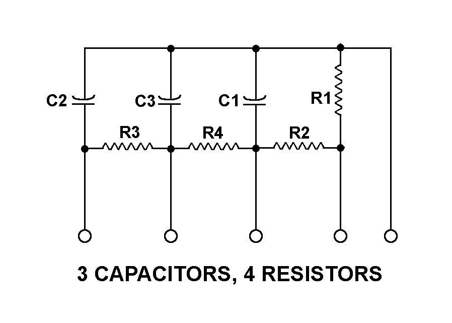 3 CAPACITORS, 4 RESISTORS style nsn 5915-01-304-9115