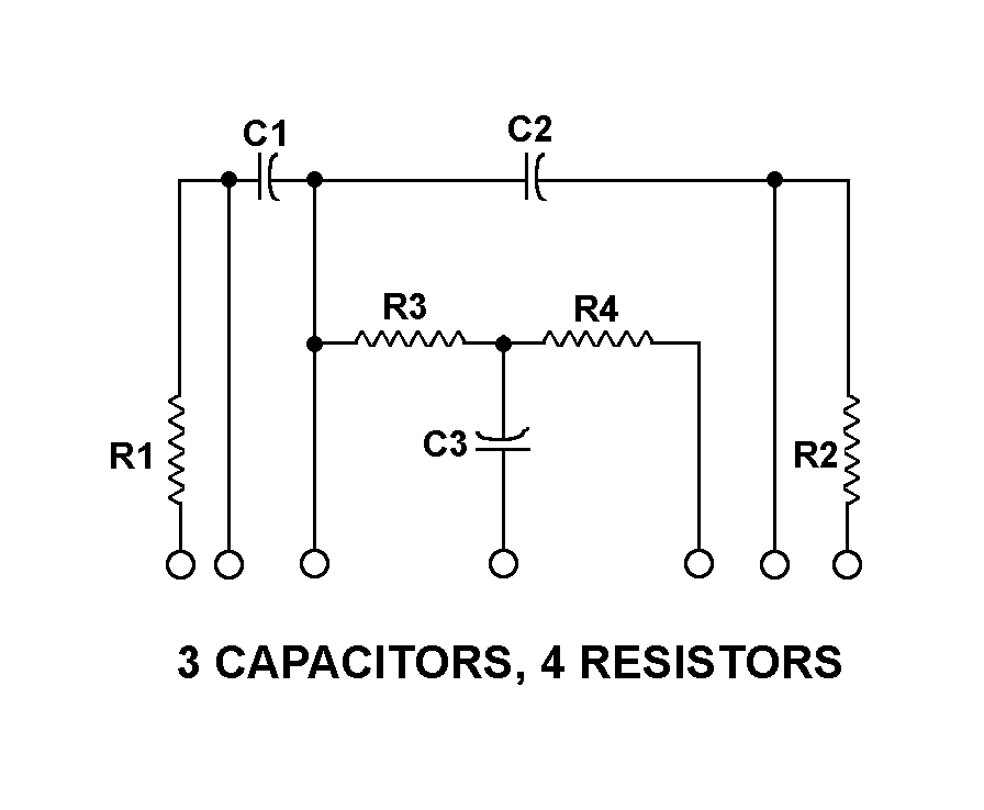 3 CAPACITORS, 4 RESISTORS style nsn 5915-01-304-9115