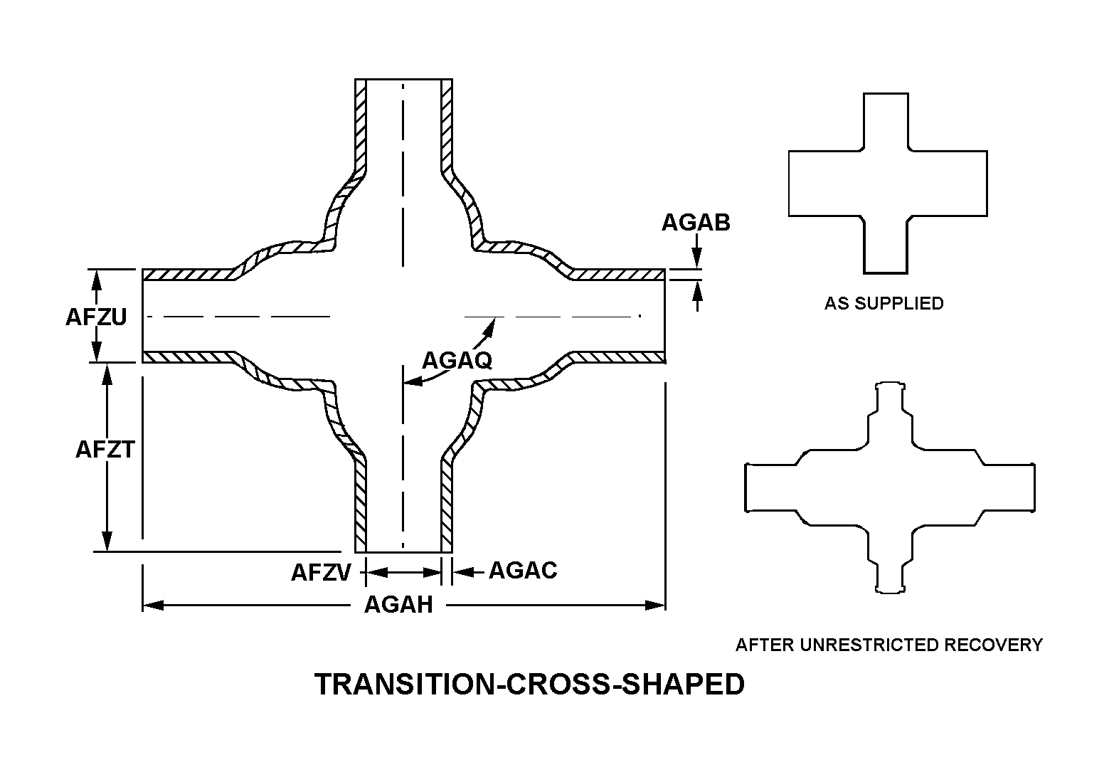 TRANSITION-CROSS-SHAPED style nsn 5970-01-351-1029