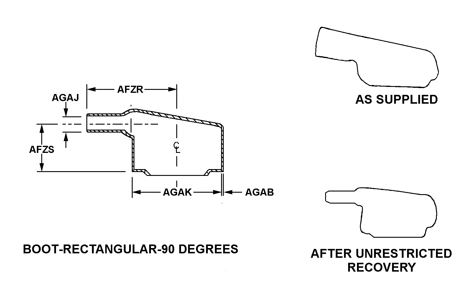 BOOT-RECTANGULAR-90 DEGREES style nsn 5970-01-295-8860