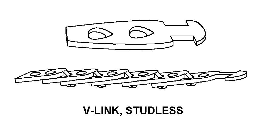 V-LINK, STUDLESS style nsn 3030-01-631-6651