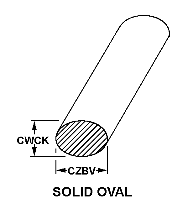 SOLID OVAL style nsn 3030-00-404-6393