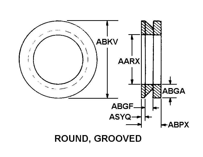 ROUND, GROOVED style nsn 1680-01-391-8998