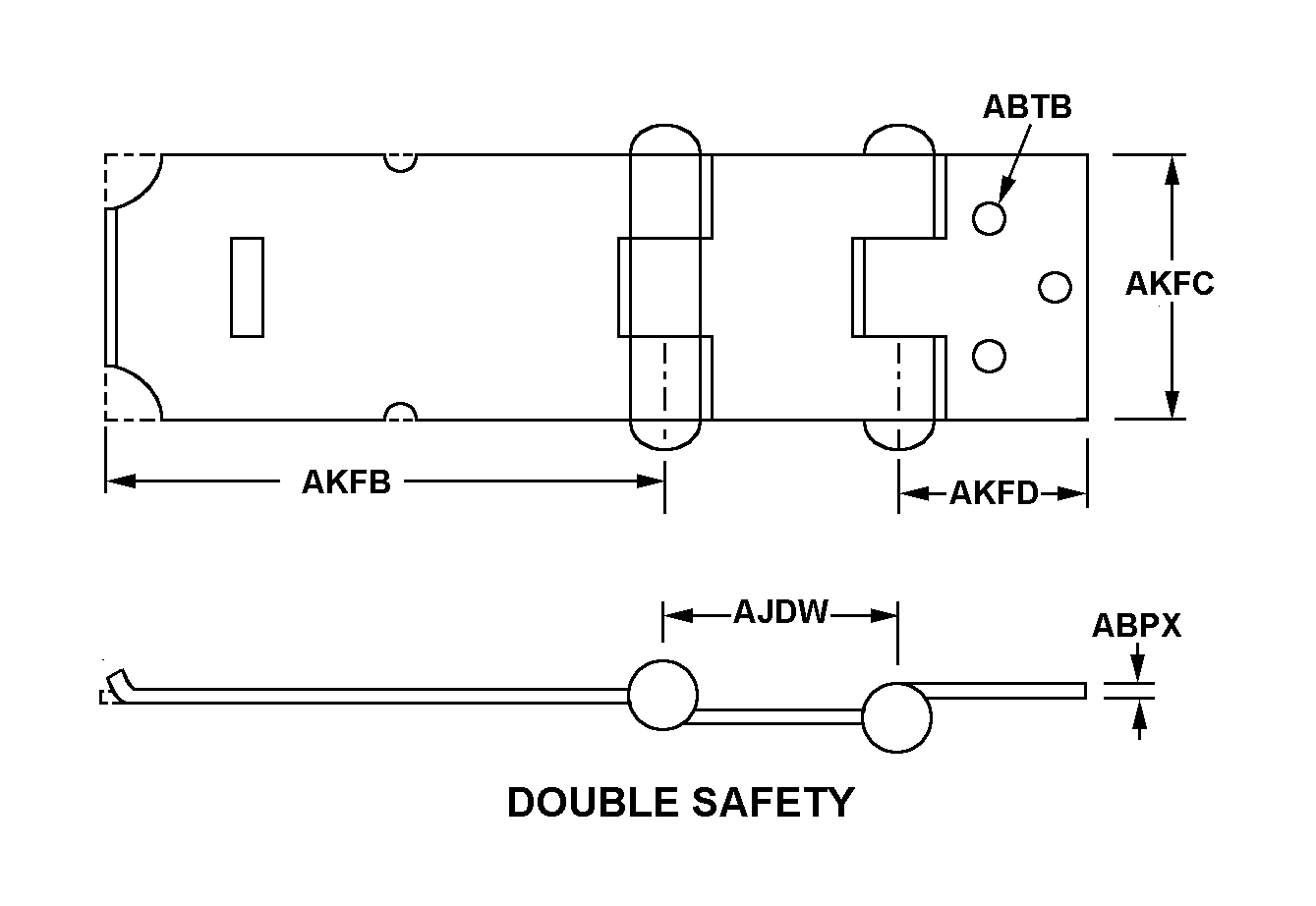 DOUBLE SAFETY style nsn 5340-00-527-1454
