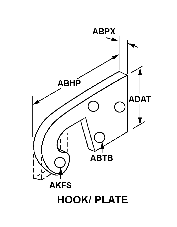 HOOK/PLATE style nsn 5340-01-222-3403