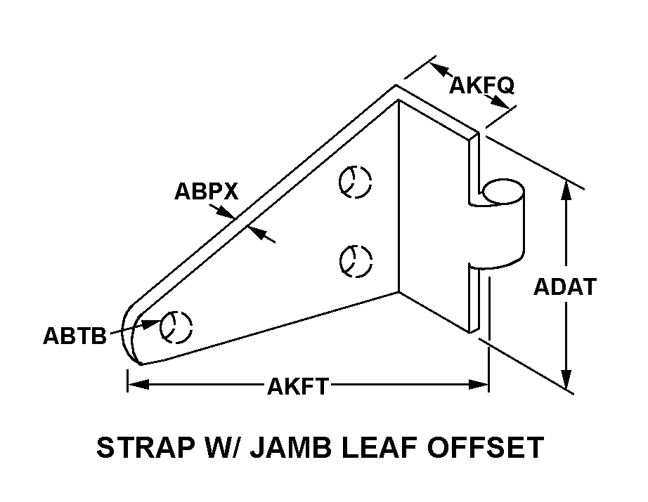 STRAP W/JAMB LEAF OFFSET style nsn 5340-01-370-8057