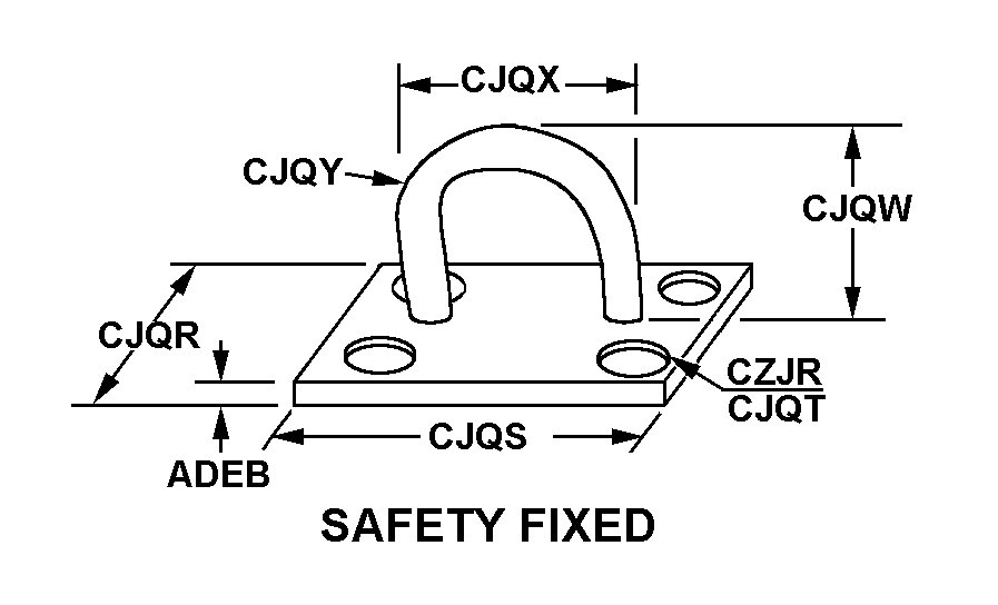 SAFETY FIXED style nsn 5340-01-318-2144