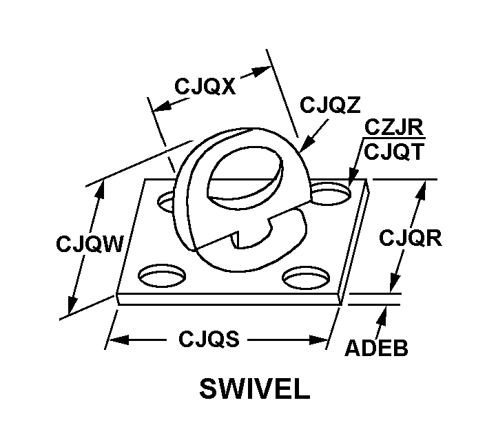 SWIVEL style nsn 5340-01-055-8886