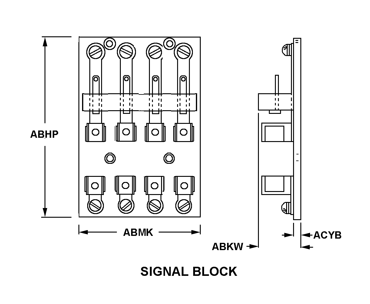 SIGNAL BLOCK style nsn 5920-01-259-8516