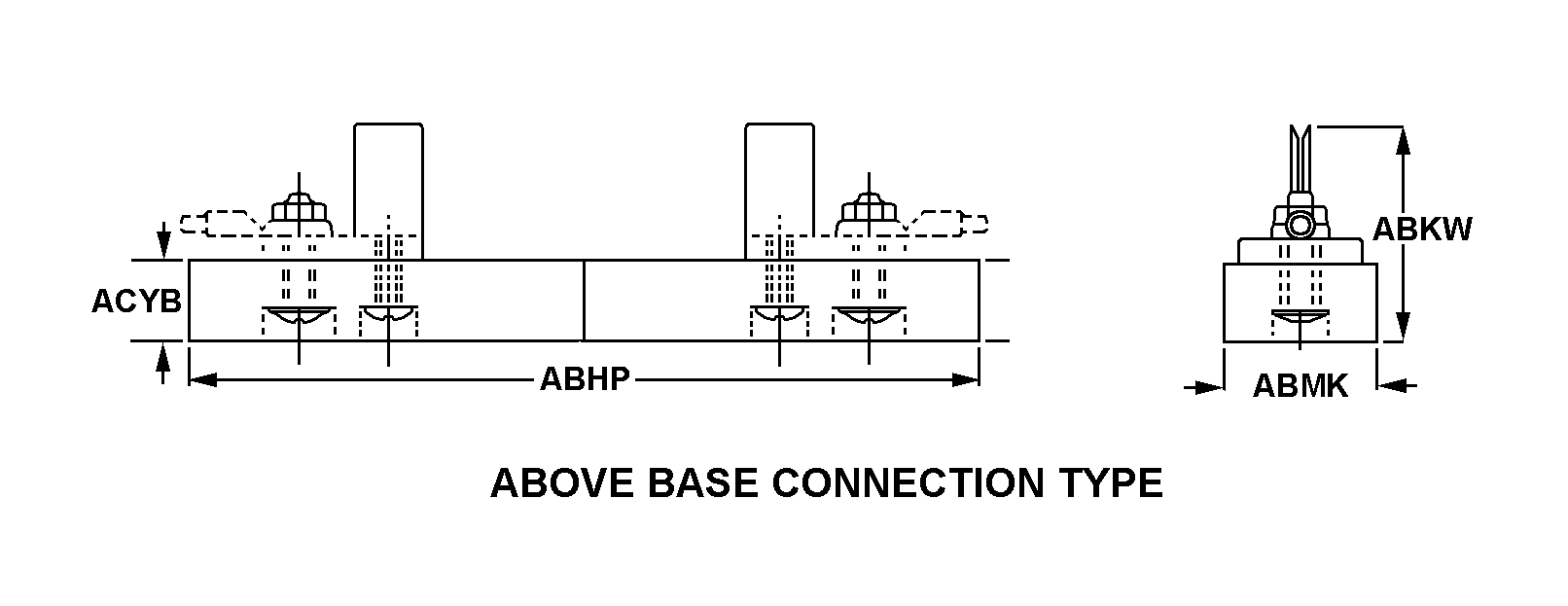 ABOVE BASE CONNECTION TYPE style nsn 5920-01-581-6929