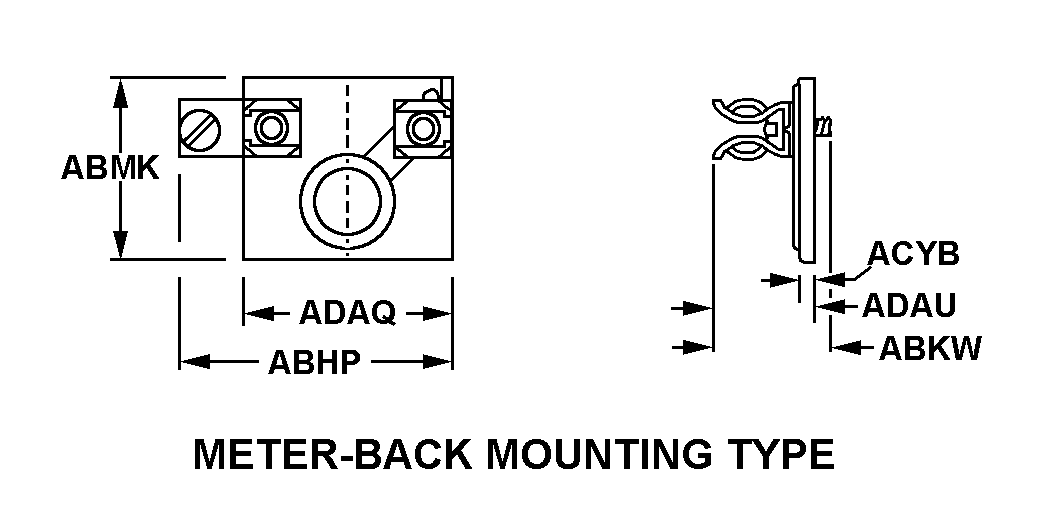 METER-BACK MOUNTING TYPE style nsn 5920-00-228-4437