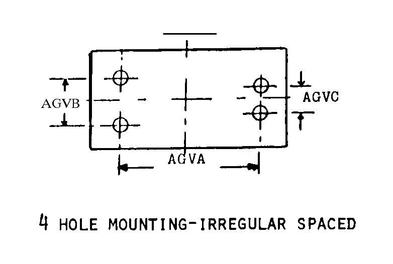 4 HOLE MOUNTING-IRREGULAR SPACED style nsn 5920-01-195-7252