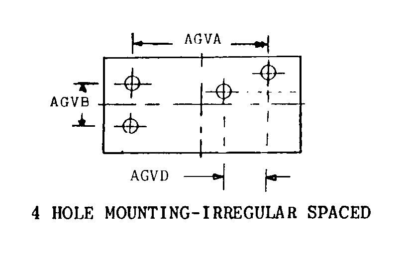 4 HOLE MOUNTING-IRREGULAR SPACED style nsn 5920-01-188-6293