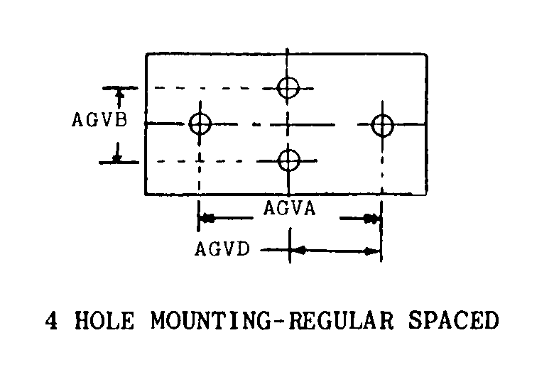 4 HOLE MOUNTING-REGULAR SPACED style nsn 5920-00-417-4624