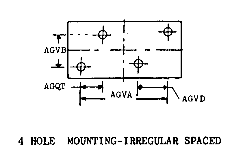 4 HOLE MOUNTING-IRREGULAR SPACED style nsn 5920-01-188-6293