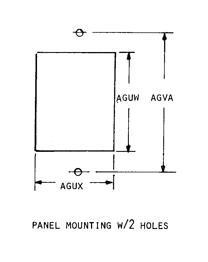 PANEL MOUNTING W/2 HOLES style nsn 5920-00-681-3560
