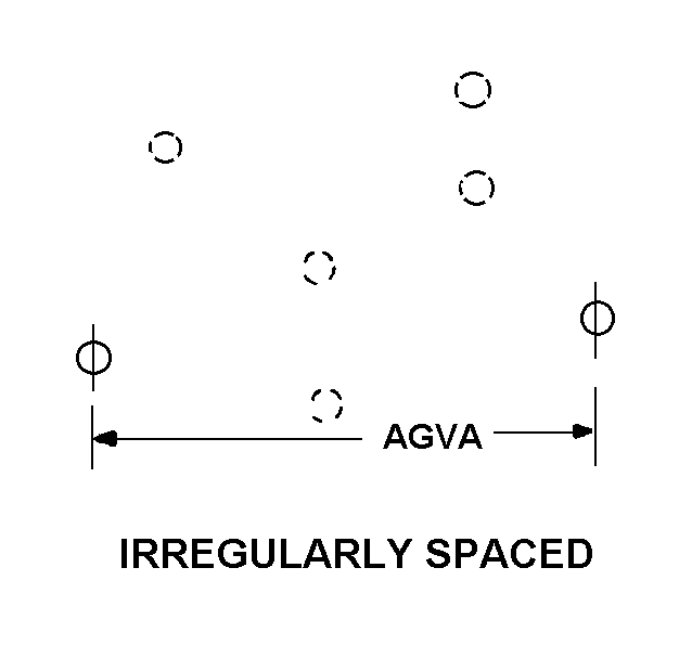 IRREGULARLY SPACED style nsn 5920-01-109-9997