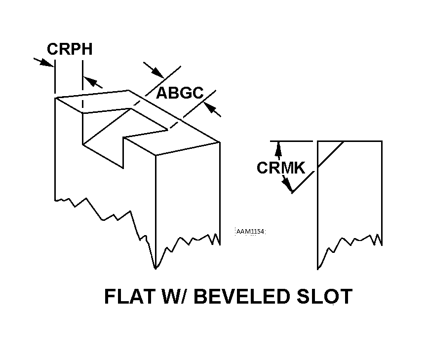 FLAT WITH BEVELED SLOT style nsn 5977-00-165-0865