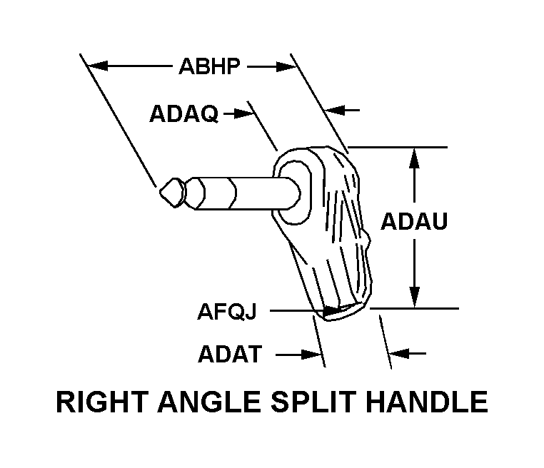 RIGHT ANGLE SPLIT HANDLE style nsn 5935-01-568-7851