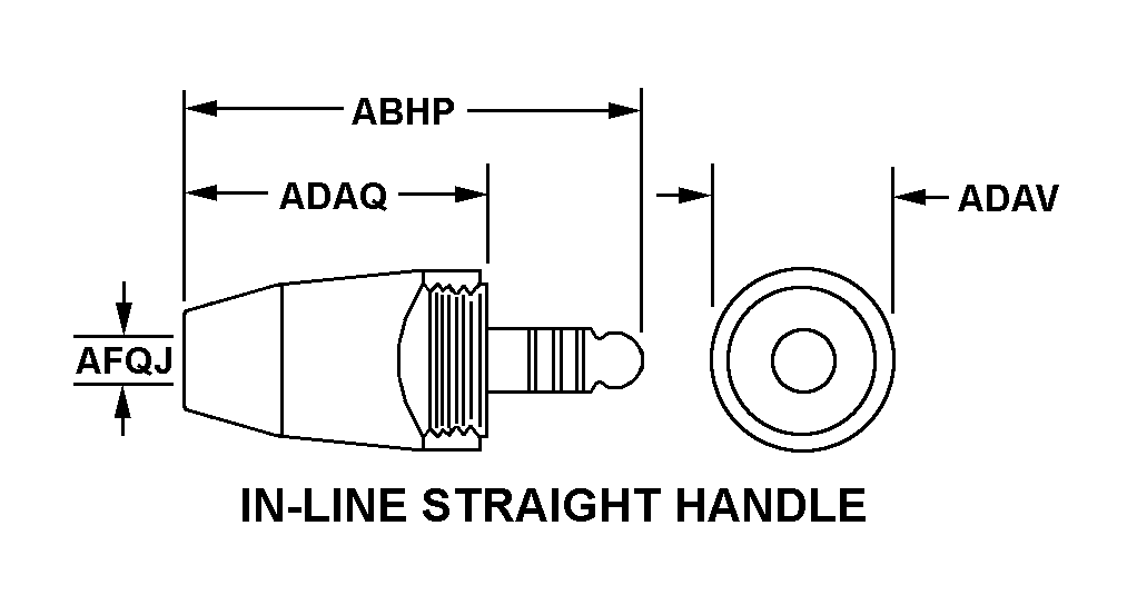 IN-LINE STRAIGHT HANDLE style nsn 5935-00-233-8877