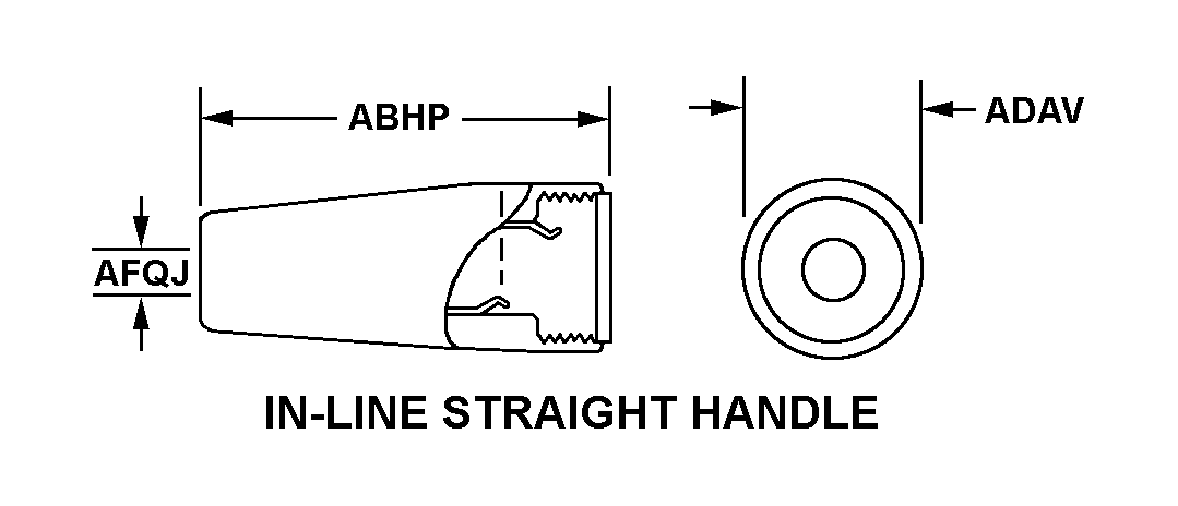 IN-LINE STRAIGHT HANDLE style nsn 5935-00-160-6019