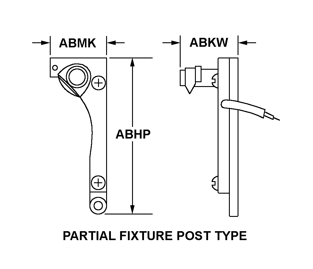 PARTIAL FIXTURE POST TYPE style nsn 6210-00-179-2146